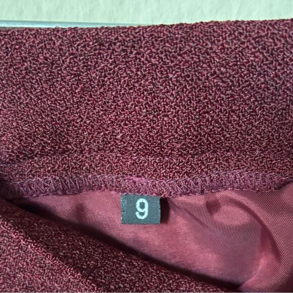 Vintage Welldress Wine Burgundy Suit Blazer and Skirt  Size M - Picture 11 of 11